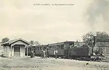 Locomotive 030t des chemins de fer départementaux de la Loire en gare de Saint Paul en Jarez