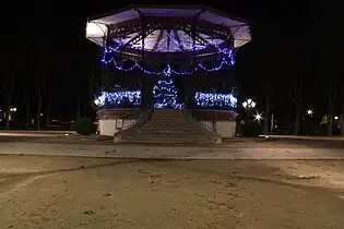 Le kiosque, illuminations de Noël 2020.