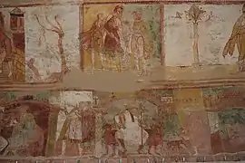 A 26 - Arbre et animauxA 27 - Noé maudit Canaan (Gen.9, 24-27)A 28 - Arbre----B 49 - Pharaon passant son anneau au doigt de Joseph (Gen.41, 42)B 48 - Joseph interprète les songes de Pharaon (Gen.41, 14-36)B 47 - Joseph en prison (Gen.39, 20-21)