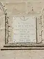 Plaque monument aux morts.