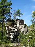 Rocher, à la carrière des Glachoires.
