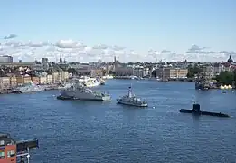 La vue de Saltsjön depuis Nytorgsgatan 7 le 19 juin 2010