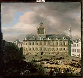 L'Intérieur de la Burgplatz à Vienne, 1652,musée d'Histoire de l'art de Vienne.