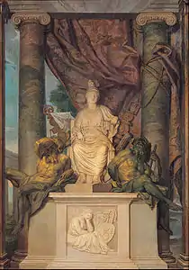 Tapisserie avec la déesse Roma.