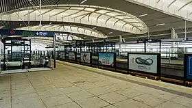 Vue des quais de la station en 2018.