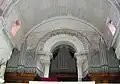 L'ancien orgue, de Ruffatti, situé au fond de l'église.