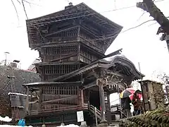 Sazaedō&nbsp;(ja) de Aizuwakamatsu, exemple de « temples-coquillage ».