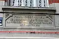 Photo d'une plaque comportant l’inscription suivante : « Paul Deschanel, né à Schaerbeek le 13 février 1855, élu président de la République française le 17 janvier 1920 »