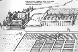 Château de Gaillon, gravure de Jacques Androuet du Cerceau, 1576.