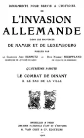 Page de garde de l'ouvrage de Schmitz et Nieuwland.