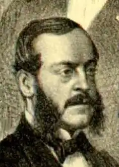 Louis Schoutteten représenté dans le Calendrier historique du département du Nord pour l'année 1872.