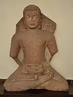 Jain Tirthankara assis, vers le Ve siècle, Mathura.