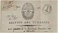 Document à en-tête de la section des Tuileries.