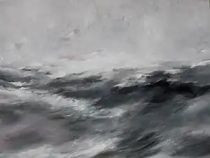 Seebild, Peinture à l'huile (150 x 200 cm) par Ingo Kühl (de), 2014.