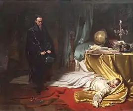 Seni devant le corps de Wallenstein (1855), Neue Pinakothek, Munich