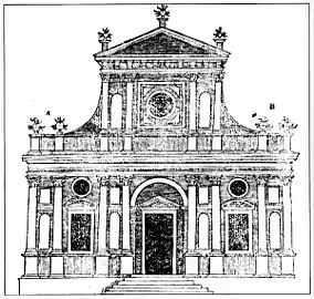 Sebastiano Serlio Façade d'église, 1537