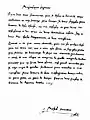 Lettre écrite en prison le 10 octobre 1553, signée « Michel Servetus ». D'une modernité surprenante par rapport aux pattes de mouches médiévales de ses contemporains, notamment celles, laborieuses et sinistrogyres, de Jean Calvin, la graphie claire et remarquablement lisible  annonce celle du XVIIe&nbsp;siècle.