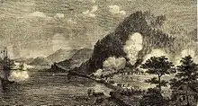 Le bombardement de Shimonoseki par le Tancrède et le Dupleix monté par le capitaine Benjamin Jaurès (1863).