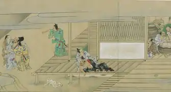 Scène 2 : préparation du saké et ivrognerie.