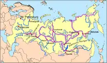 Voies navigables en Russie