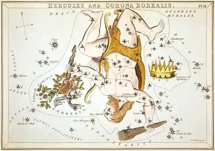 Carte no&nbsp;11 : Hercule et la Couronne boréale