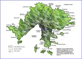 Carte de la Sierra de Guadalupe.