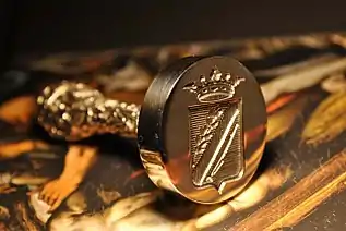 Sceau en argent de la famille Ciciarelli de Cicerello