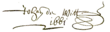 Signature de Johan de Witt