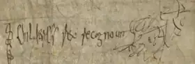 Signature de Childéric&nbsp;II
