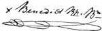 Signature de Benedict J. Fenwick