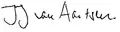 Signature de Jozias van Aartsen