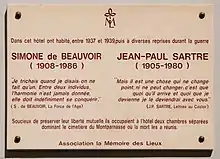 No&nbsp;24 rue CelsPlaque commémorative