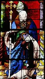 Vitrail Renaissance représentant saint Cérats.