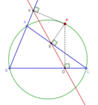 Ligne de Simson de P