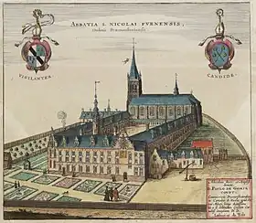 L'abbaye dans la première moitié du XVIIe&nbsp;siècle (Flandria illustrata)