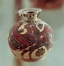 Aryballe, probablement corinthienne, –VIIe&nbsp;siècle.