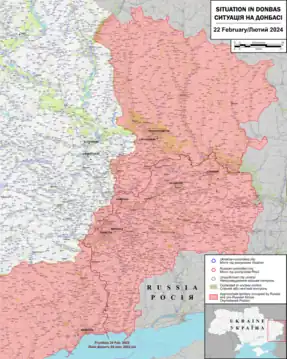 Carte de la situation dans le Donbass au 30 octobre 2022.