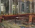 Esquisse de la table de marbre où a été signé le Traité de Versailles en 1919, conservé à l'Imperial War Museum.