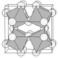 (III)Skuttérudite MX3 avec le site 2a à l'origine
