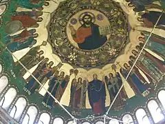 Fresque du Pantocrator, cathédrale orthodoxe de la Sainte-Trinité à Sibiu.