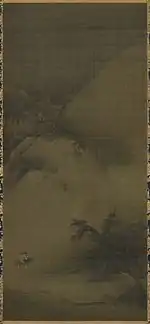 Dans un paysage enneigé, rouleau portatif, 110.3 × 49.7 cm. Tokyo, National Museum.