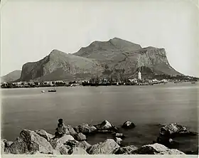Vue du mont Pellegrino vers la fin du XIXe&nbsp;siècle
