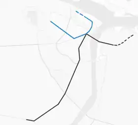 Voir la carte de la ligne.