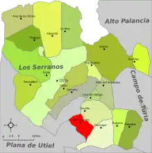 dans la comarque de Los Serranos.