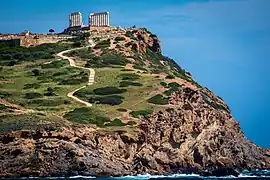 Autre vue du sanctuaire du cap Sounion.