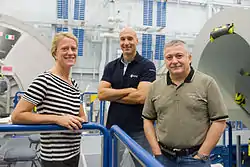 De gauche à droite : Nyberg, Parmitano et Iourtchikhine.