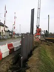 Renforcement par un voile étanche en palplanche métallique - Saint-Père-sur-Loire (2011)