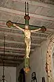 Crucifix gothique tardif (XVIe siècle) avec les symboles des évangélistes (région de Lübeck).