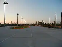  Allée menant au Stade des Lumières encore en chantier en mai 2015