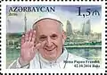 Timbre-poste émis à l’occasion de la visite du pape François en Azerbaïdjan.